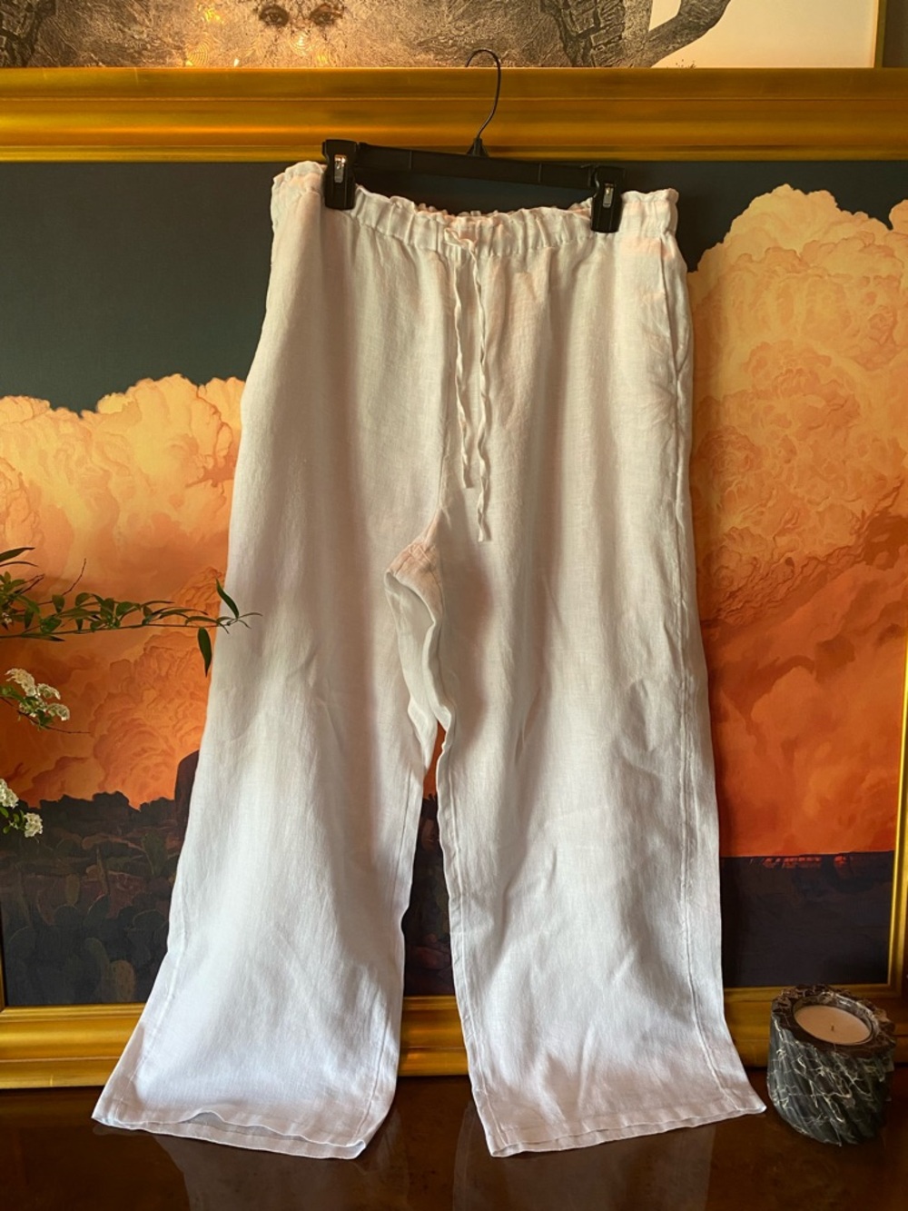 Jcrew Linen Drawstring Pant